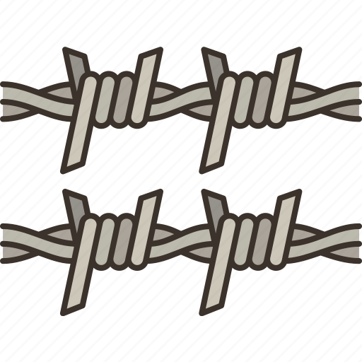 Barbed, wire, fence, boundary, security icon - Download on Iconfinder