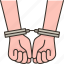 arrested, handcuff, enforcement, crime, prisoner 