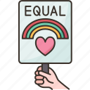 placard, banner, equality, campaign, movement