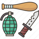 weapons, grenade, knife, violence, crime