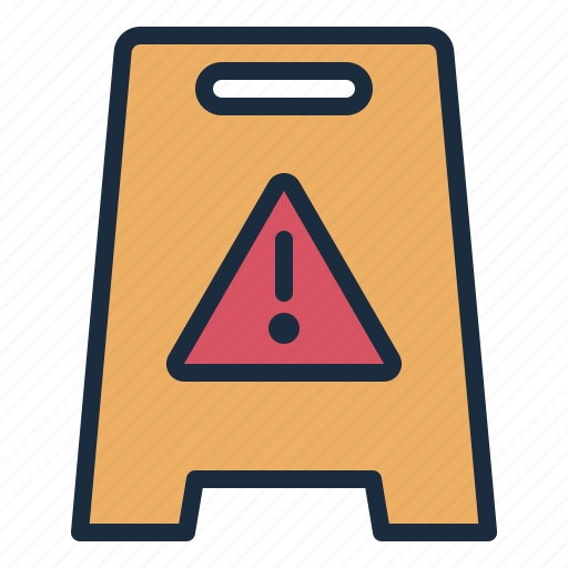 Warning, urban, city, wet floor, public service icon - Download on Iconfinder