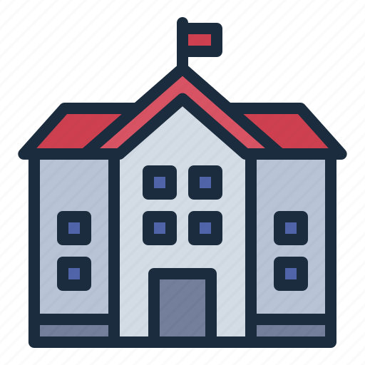School, education, building, urban, city, public service icon - Download on Iconfinder