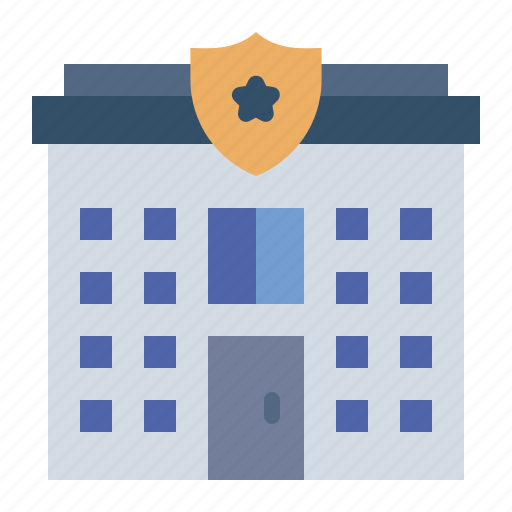 Goverment, building, urban, city, police station, public service icon - Download on Iconfinder