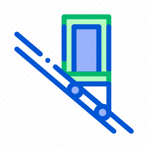 Elevator, inclined, public, transport icon - Download on Iconfinder