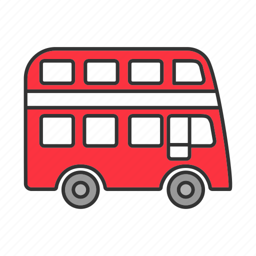 Automobile, bus, decker, double decker, transport, vehicle icon - Download on Iconfinder