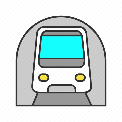 Metro, railway, rapid transit, subway, train, transport icon - Download on Iconfinder