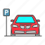 automobile, car, p sign, parking, place, vehicle, zone 