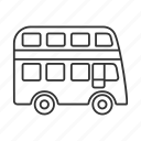 automobile, bus, decker, double decker, transport, vehicle