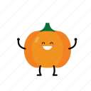 action, character, cute, emoticon, pumpkin, toy 