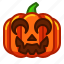 clown, emoji, emoticon, halloween, lantern, pumpkin, spooky 