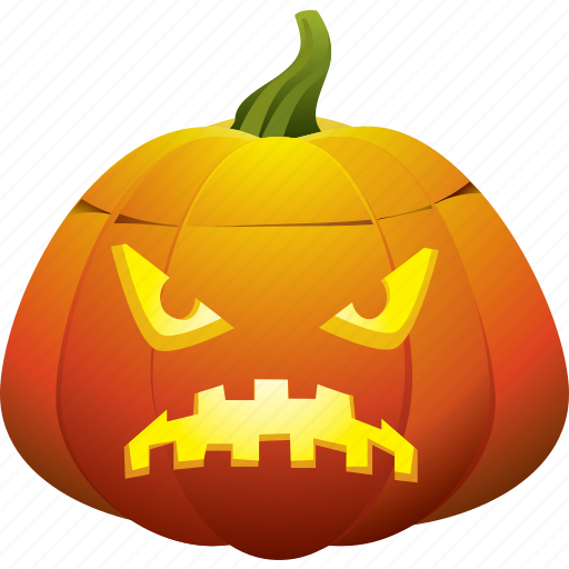 Scary, angry, halloween, pumpkin, horror, jack o lantern icon - Download on Iconfinder