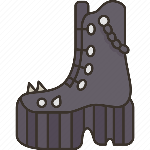 Boots, shoes, spike, leather, fashion icon - Download on Iconfinder