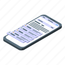 purchase, history, sms, isometric