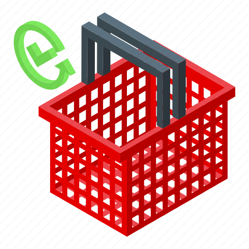 Purchase, history, shop, basket, isometric icon - Download on Iconfinder