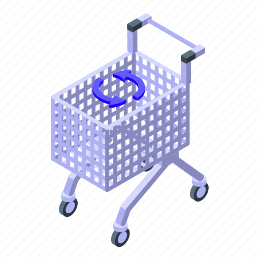 Purchase, history, shop, cart, isometric icon - Download on Iconfinder