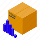 purchase, history, parcel, box, isometric