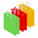 purchase, history, shop, bags, isometric
