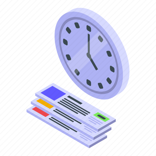 Purchase, history, time, isometric icon - Download on Iconfinder