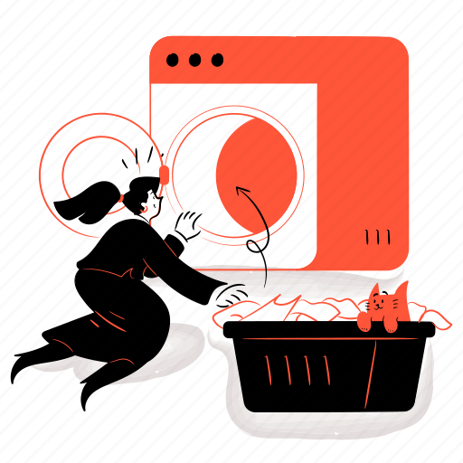 Activities, laundry, washing, machine, device, appliance, clothes illustration - Download on Iconfinder