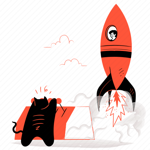Product, development, rocket, start, up, launch, launching illustration - Download on Iconfinder