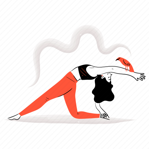 Sports, and, fitness, yoga, stretch, stretching, pose illustration - Download on Iconfinder