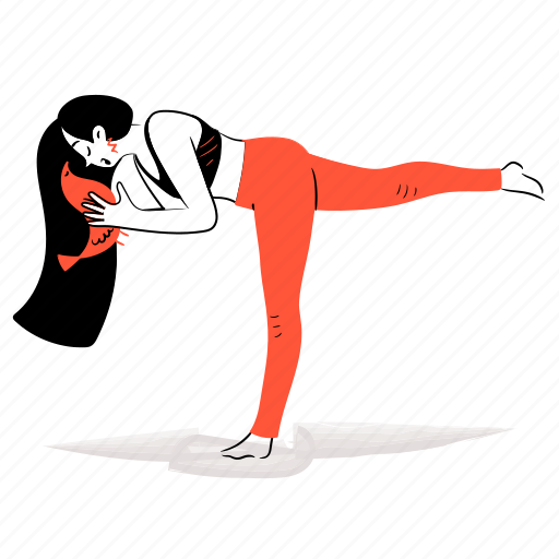 Sports, and, fitness, yoga, stretch, stretching, pose illustration - Download on Iconfinder