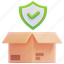 protection, security, shield, box, package, logistic, guarantee, checkmark 