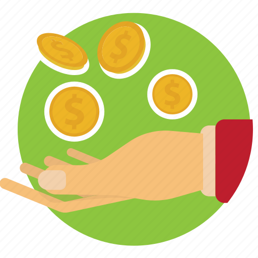Bank, coins, hand, lend, money, receive icon - Download on Iconfinder