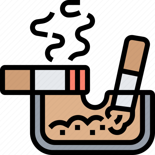 Ashtray, cigarette, butt, habit, smoking icon - Download on Iconfinder