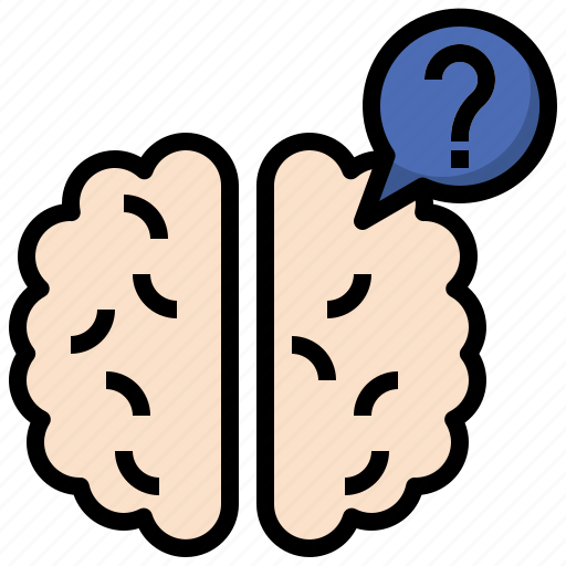 Brain, alzheimer, doubt, question, mark, interrogation, human icon - Download on Iconfinder
