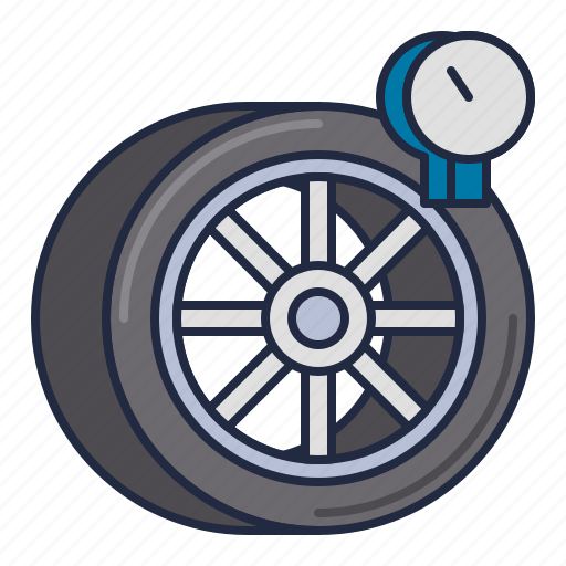 Pressure, racing, tire, wheel icon - Download on Iconfinder