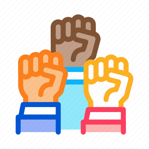 Discrimination, fists, label, multiracial, nameplate, scale, stop icon - Download on Iconfinder