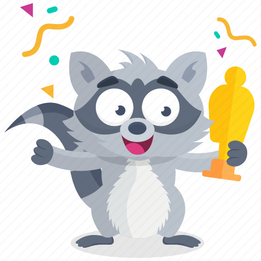 Award, emoji, emoticon, racoon, smiley, sticker icon - Download on Iconfinder