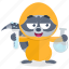 chemical, emoji, emoticon, experiment, racoon, smiley, sticker 
