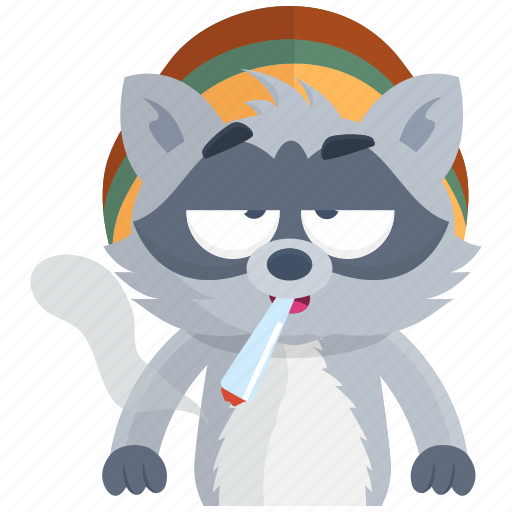 Emoji, emoticon, racoon, smiley, smoker, sticker icon - Download on Iconfinder