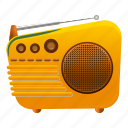 bep59, cartoon, music, radio, retro, vintage, yellow