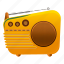 bep59, cartoon, music, radio, retro, vintage, yellow 