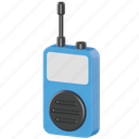 walkie, talkie, transceiver, communication, device, antenna 