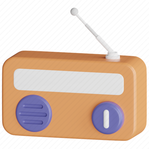 Radio, audio, antenna, device, transmission, music, broadcasting 3D illustration - Download on Iconfinder