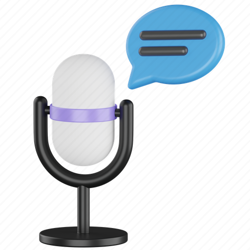 Radio, microphone, broadcast, audio, talk, podcast, comment 3D illustration - Download on Iconfinder