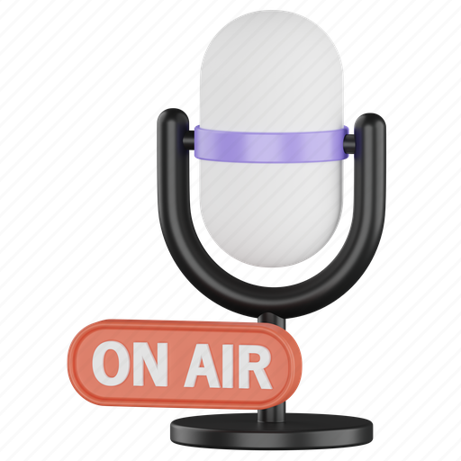 On air, broadcast, podcast, communication, audio, radio, microphone icon - Download on Iconfinder