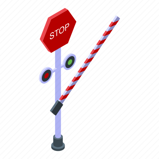 Stop, barrier, isometric icon - Download on Iconfinder