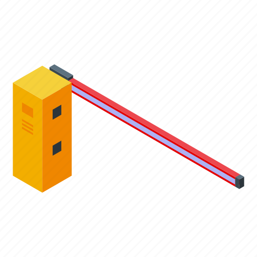 Railroad, barrier, isometric icon - Download on Iconfinder