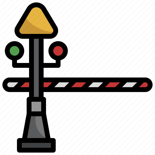 Railroad, barrier, crossing, transportation, train icon - Download on Iconfinder