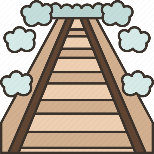 Railway, railroad, train, track, transport icon - Download on Iconfinder