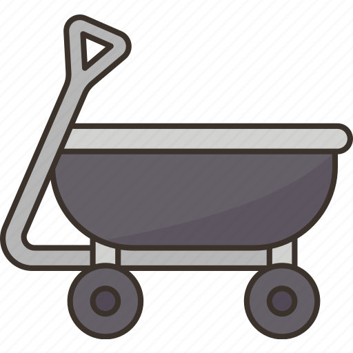 Wagon, trolley, cart, transport, material icon - Download on Iconfinder