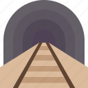 tunnel, train, railway, destination, travel