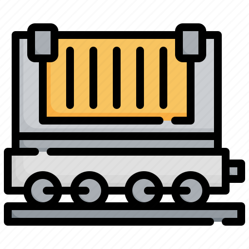 Freight, wagon, cargo, train, shipping, transportation, industry icon - Download on Iconfinder
