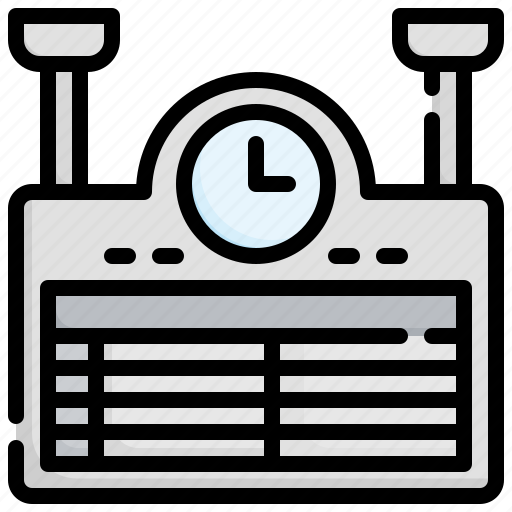 Time, table, train, station, schedule, display icon - Download on Iconfinder