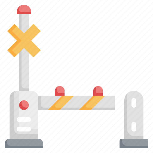 Barrier, gate, railroad, crossing, architecture icon - Download on Iconfinder
